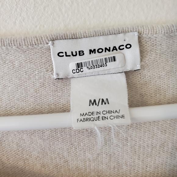 Club Monaco Cashmere Faux Wrap Top Size Medium - Picture 7 of 14